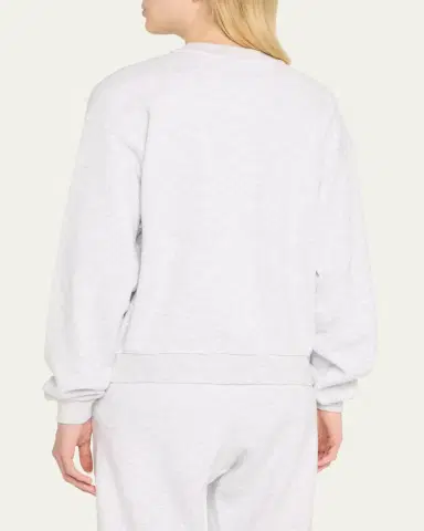 Skims Cotton Fleece Crewneck Pullover | Thumbnail 3