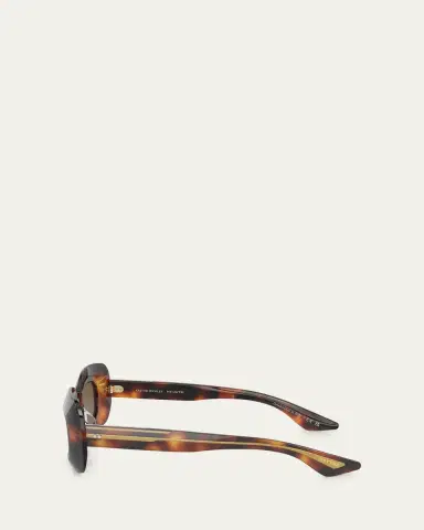 Khaite x Oliver Peoples Beveled Acetate Rectangle Sunglasses | Thumbnail 3 Khaite x Oliver Peoples Beveled Acetate Rectangle Sunglasses | Thumbnail 3