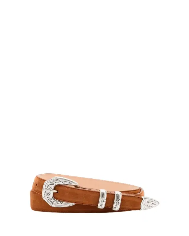 Simonnot Godard Men's Western Nubuck Suede Belt