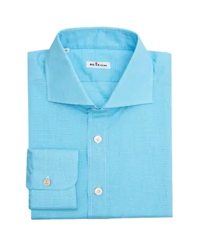 Kiton Men's Micro-Houndstooth Dress Shirt | Thumbnail 1