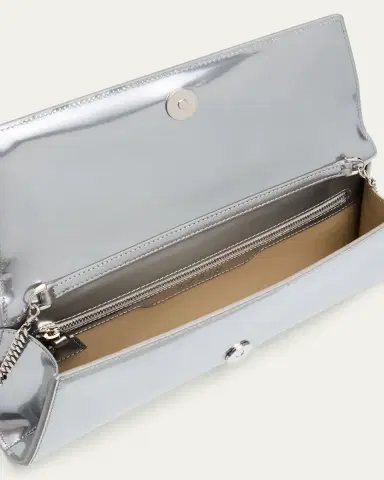 Akris Anouk Small Metallic Leather Clutch Bag | Thumbnail 4 Akris Anouk Small Metallic Leather Clutch Bag | Thumbnail 4