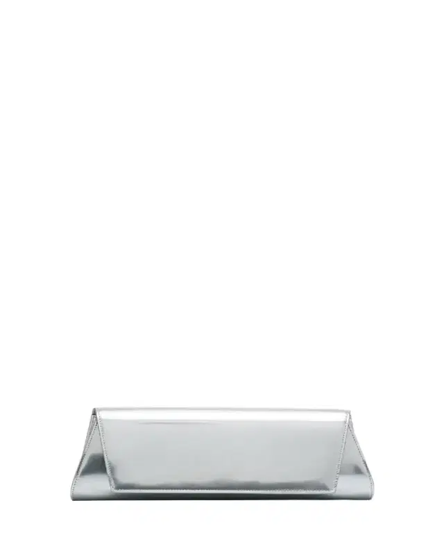 Akris Anouk Small Metallic Leather Clutch Bag