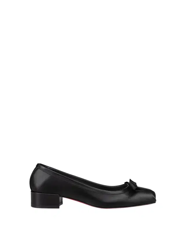 Christian Louboutin Mamaflirt Leather Red Sole Ballerina Pumps