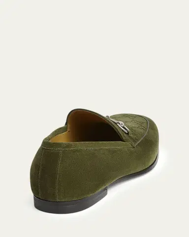 Gucci Men's Jordy Guccissima Suede Loafers | Thumbnail 2