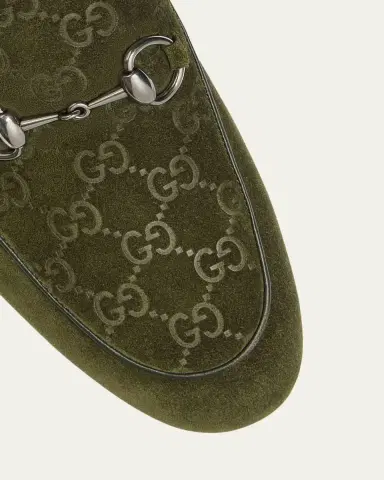 Gucci Men's Jordy Guccissima Suede Loafers | Thumbnail 3