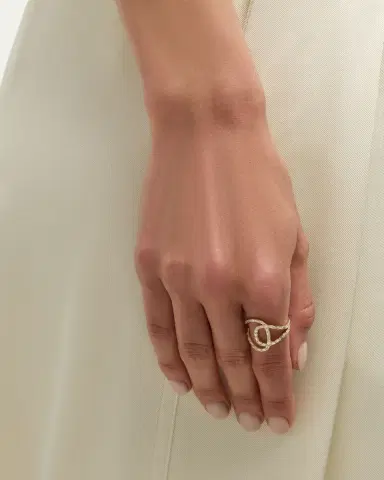 Lana 14K Gold Baguette Diamond Illuminating Ring | Thumbnail 2