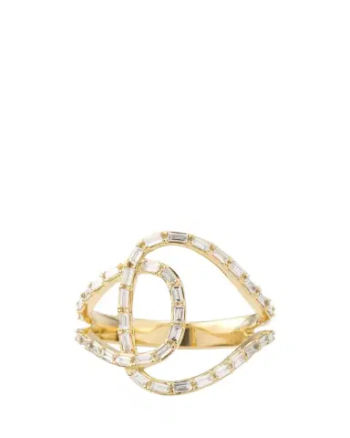 Lana 14K Gold Baguette Diamond Illuminating Ring | Thumbnail 1