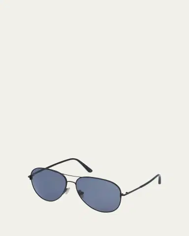TOM FORD Clark Metal Aviator Sunglasses | Thumbnail 2