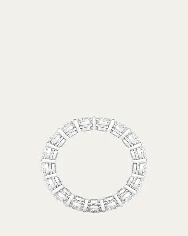 HauteCarat 18K Oval Cut Lab Grown Diamond Eternity Band, 7.5tcw | Thumbnail 3 HauteCarat 18K Oval Cut Lab Grown Diamond Eternity Band, 7.5tcw | Thumbnail 3