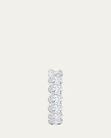 HauteCarat 18K Oval Cut Lab Grown Diamond Eternity Band, 7.5tcw | Thumbnail 4 HauteCarat 18K Oval Cut Lab Grown Diamond Eternity Band, 7.5tcw | Thumbnail 4