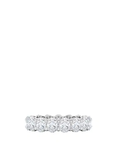 HauteCarat 18K Oval Cut Lab Grown Diamond Eternity Band, 7.5tcw | Thumbnail 1 HauteCarat 18K Oval Cut Lab Grown Diamond Eternity Band, 7.5tcw | Thumbnail 1