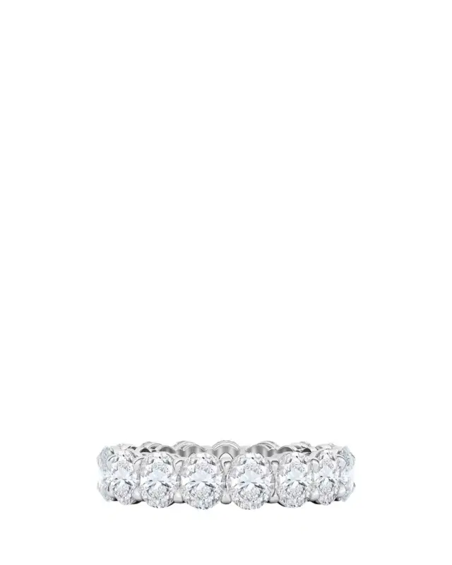 1K Oval Cut Lab Grown Diamond Eternity Band, 7.5tcw