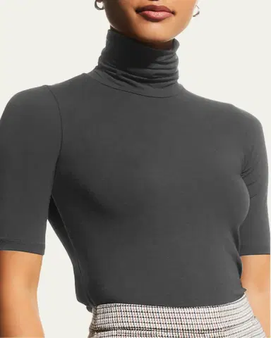 MAJESTIC FILATURES Soft Touch Half-Sleeve Turtleneck | Thumbnail 5 MAJESTIC FILATURES Soft Touch Half-Sleeve Turtleneck | Thumbnail 5