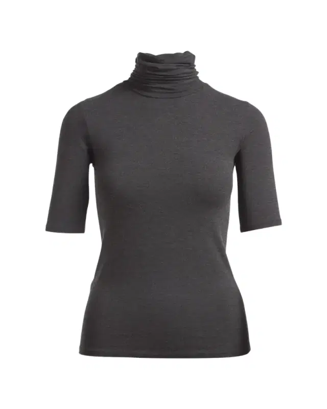 Soft Touch Half-Sleeve Turtleneck