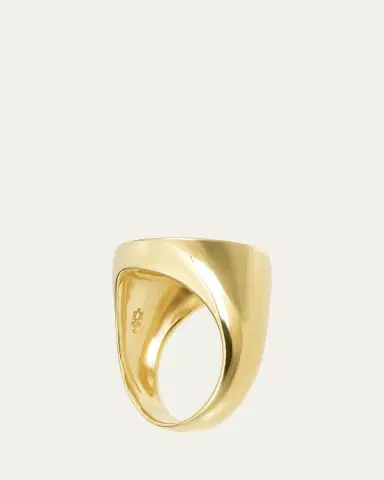 Procaccia Jewelry 18K Gold Hebrew AYN Initial Signet Ring | Thumbnail 3 Procaccia Jewelry 18K Gold Hebrew AYN Initial Signet Ring | Thumbnail 3