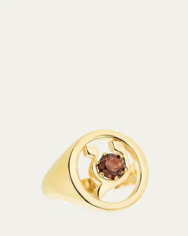 Procaccia Jewelry 18K Gold Hebrew AYN Initial Signet Ring | Thumbnail 4 Procaccia Jewelry 18K Gold Hebrew AYN Initial Signet Ring | Thumbnail 4