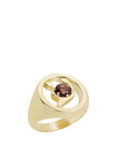 Procaccia Jewelry 18K Gold Hebrew AYN Initial Signet Ring | Thumbnail 1 Procaccia Jewelry 18K Gold Hebrew AYN Initial Signet Ring | Thumbnail 1