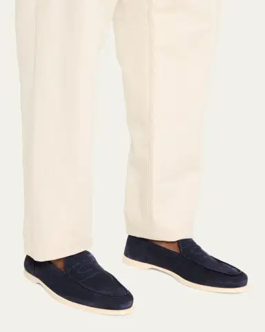 John Lobb Men's Pace Suede Loafers | Thumbnail 5