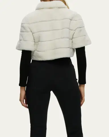 Gorski Reversible Shearling Lamb Bolero | Thumbnail 3 Gorski Reversible Shearling Lamb Bolero | Thumbnail 3