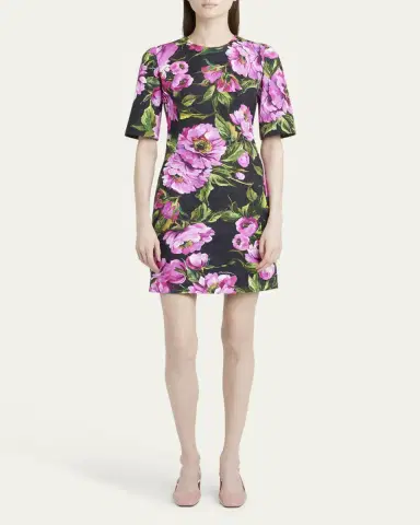 Dolce & Gabbana Floral Jacquard Mini Dress | Thumbnail 2