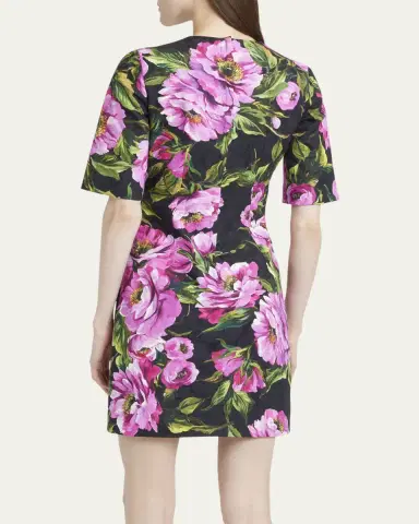 Dolce & Gabbana Floral Jacquard Mini Dress | Thumbnail 3