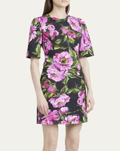 Dolce & Gabbana Floral Jacquard Mini Dress | Thumbnail 4
