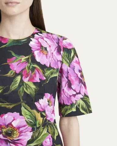 Dolce & Gabbana Floral Jacquard Mini Dress | Thumbnail 5