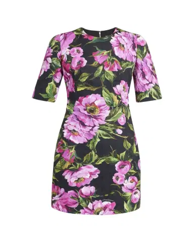 Dolce & Gabbana Floral Jacquard Mini Dress | Thumbnail 1