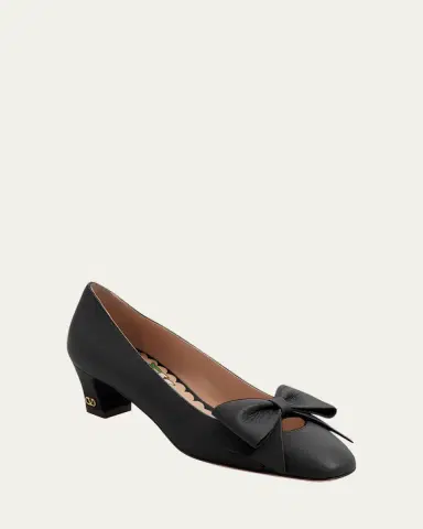 Valentino Garavani Bowow Leather Pumps | Thumbnail 3