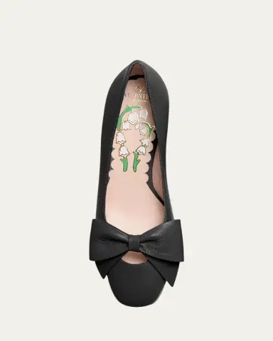 Valentino Garavani Bowow Leather Pumps | Thumbnail 5