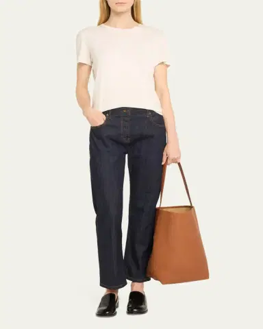 The Row Park North-South Tote Bag in Leather | Thumbnail 13