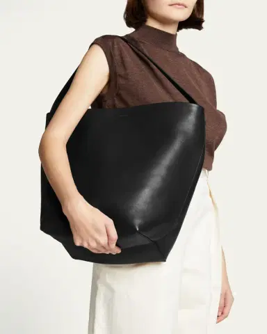 The Row Park North-South Tote Bag in Leather | Thumbnail 6