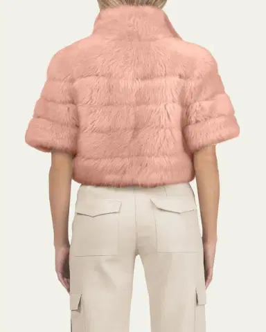 Gorski Reversible Merinillo Shearling Lamb Bolero | Thumbnail 3 Gorski Reversible Merinillo Shearling Lamb Bolero | Thumbnail 3