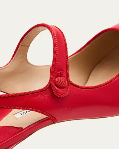 Manolo Blahnik Camparisli Leather Mary Jane Slingback Pumps | Thumbnail 5 Manolo Blahnik Camparisli Leather Mary Jane Slingback Pumps | Thumbnail 5