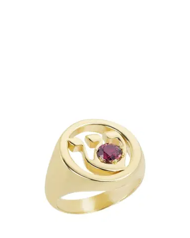 Procaccia Jewelry 18K Gold Hebrew SHIN Initial Signet Ring | Thumbnail 1 Procaccia Jewelry 18K Gold Hebrew SHIN Initial Signet Ring | Thumbnail 1