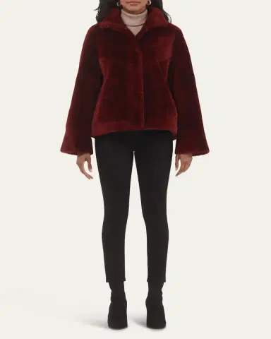 Gorski Reversible Merino Shearling Lamb Chevron Jacket | Thumbnail 2 Gorski Reversible Merino Shearling Lamb Chevron Jacket | Thumbnail 2
