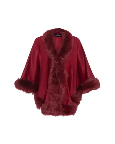 Gorski Cashmere Cape with Toscana Shearling Lamb Trim | Thumbnail 1 Gorski Cashmere Cape with Toscana Shearling Lamb Trim | Thumbnail 1