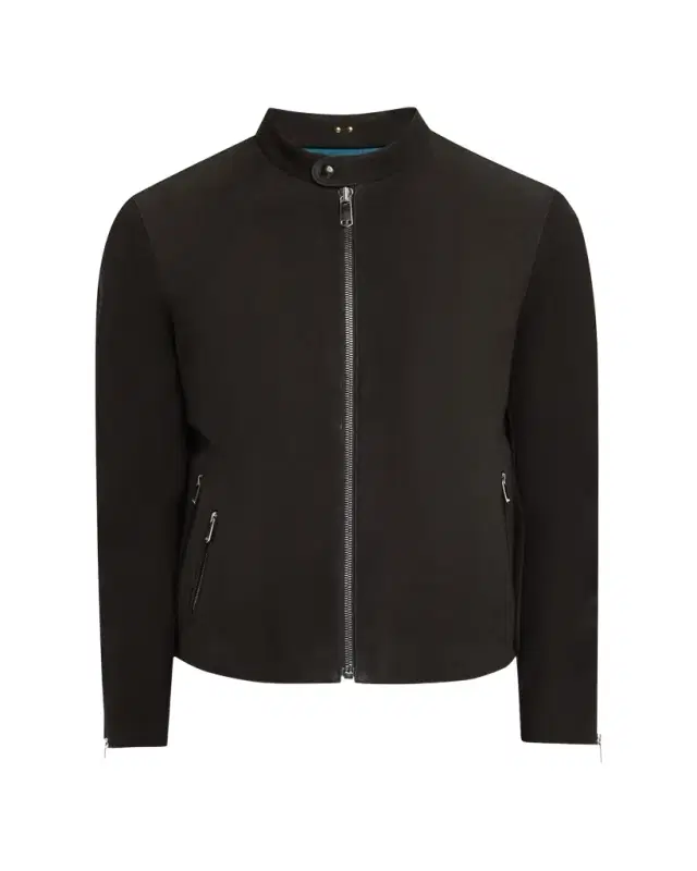 Men's Crest Cafe Leather Racer Jacket