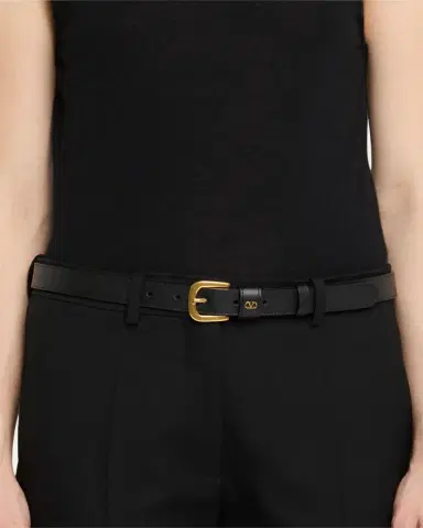 Valentino Garavani VLogo Signature Embellished Leather Belt, 25mm | Thumbnail 2 Valentino Garavani VLogo Signature Embellished Leather Belt, 25mm | Thumbnail 2