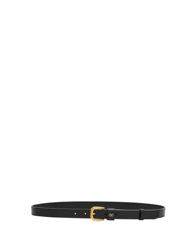 Valentino Garavani VLogo Signature Embellished Leather Belt, 25mm