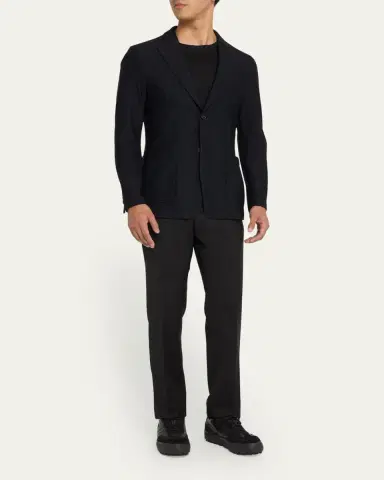 Giorgio Armani Men's Rice Stitch Sport Coat | Thumbnail 2