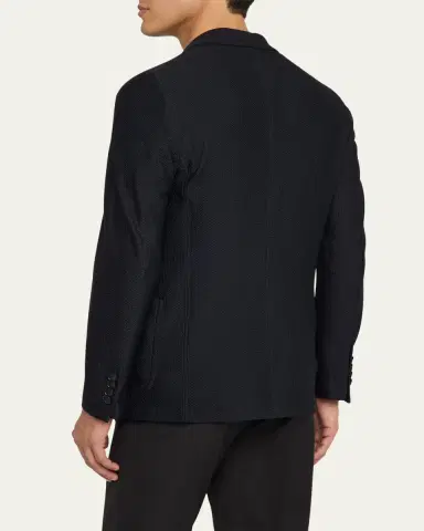 Giorgio Armani Men's Rice Stitch Sport Coat | Thumbnail 3