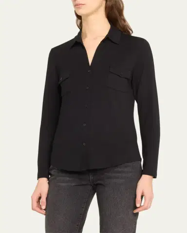 Majestic Filatures Soft Touch Button-Down Shirt with Pockets | Thumbnail 4 Majestic Filatures Soft Touch Button-Down Shirt with Pockets | Thumbnail 4