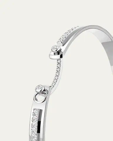 NOUVEL HERITAGE 18K Tuxedo Mood Bangle | Thumbnail 4