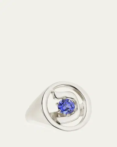 Procaccia Jewelry 18K Gold Hebrew KHAF Initial Signet Ring | Thumbnail 4