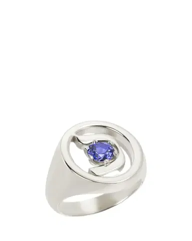 Procaccia Jewelry 18K Gold Hebrew KHAF Initial Signet Ring | Thumbnail 1