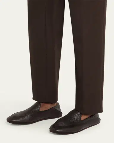 Bergdorf Goodman Men's Deerskin Leather Lounge Slippers | Thumbnail 2 Bergdorf Goodman Men's Deerskin Leather Lounge Slippers | Thumbnail 2