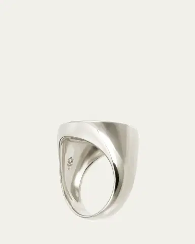 Procaccia Jewelry 18K Gold Hebrew NUN Initial Signet Ring | Thumbnail 3