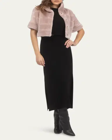Gorski Reversible Shearling Lamb Bolero | Thumbnail 2 Gorski Reversible Shearling Lamb Bolero | Thumbnail 2