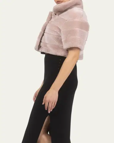Gorski Reversible Shearling Lamb Bolero | Thumbnail 4 Gorski Reversible Shearling Lamb Bolero | Thumbnail 4